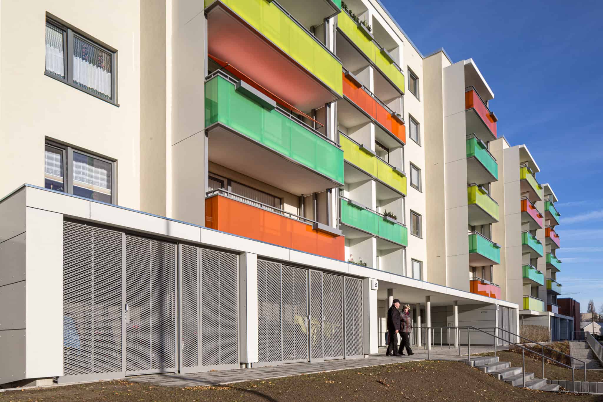 Farbenfrohe Fassaden in Stralsund